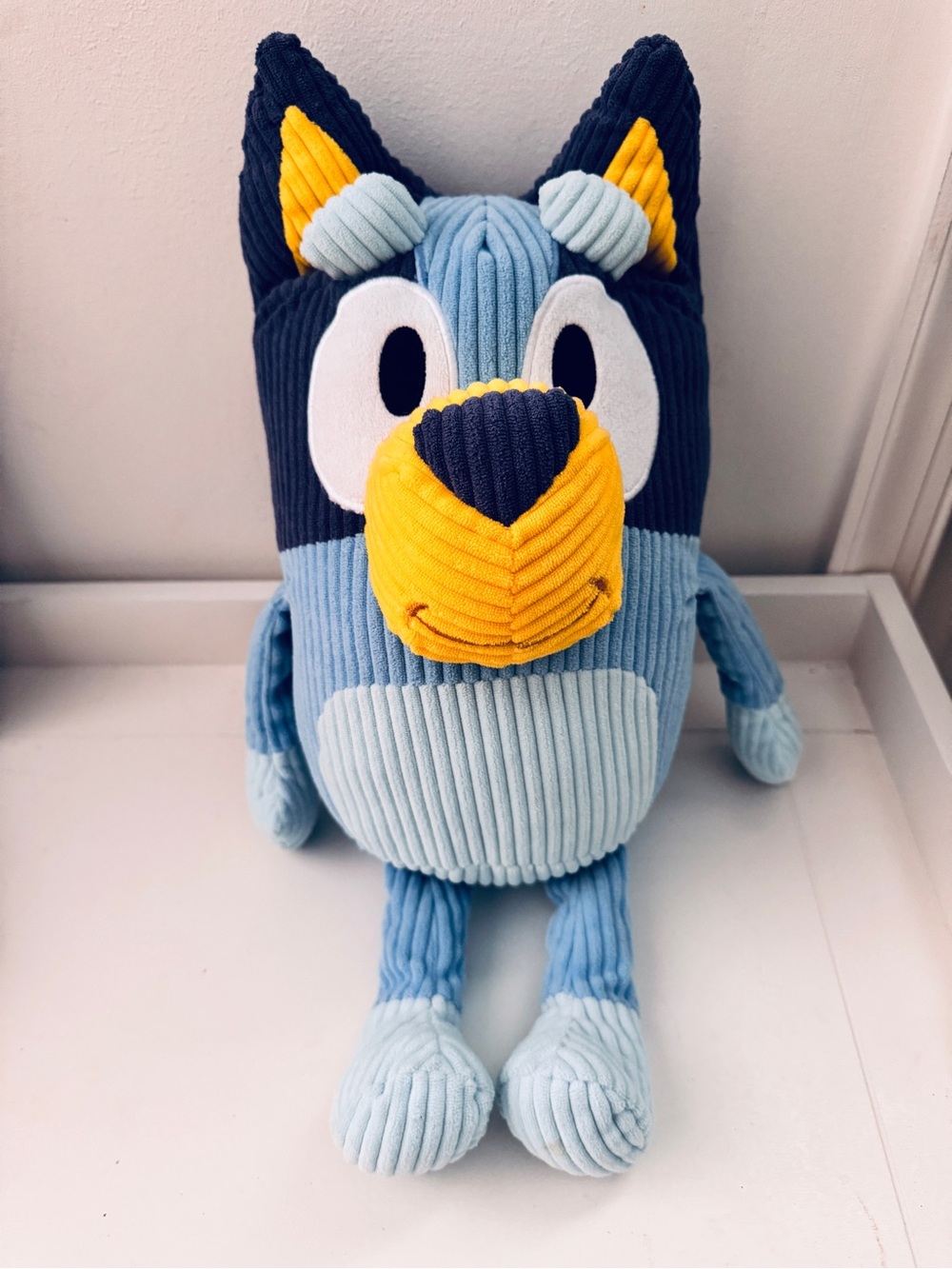 Corduroy Blue & Yellow Bluey Plush Toy for Kids